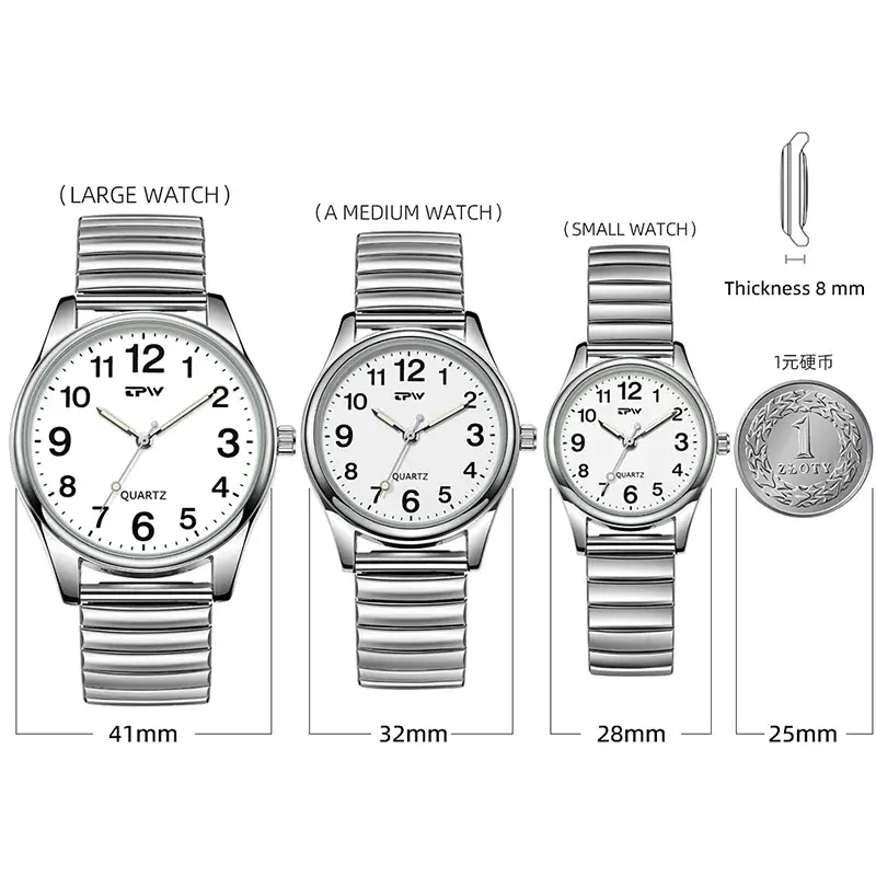 Thumbnail: Trendy Couple Watch Set for Men and Women