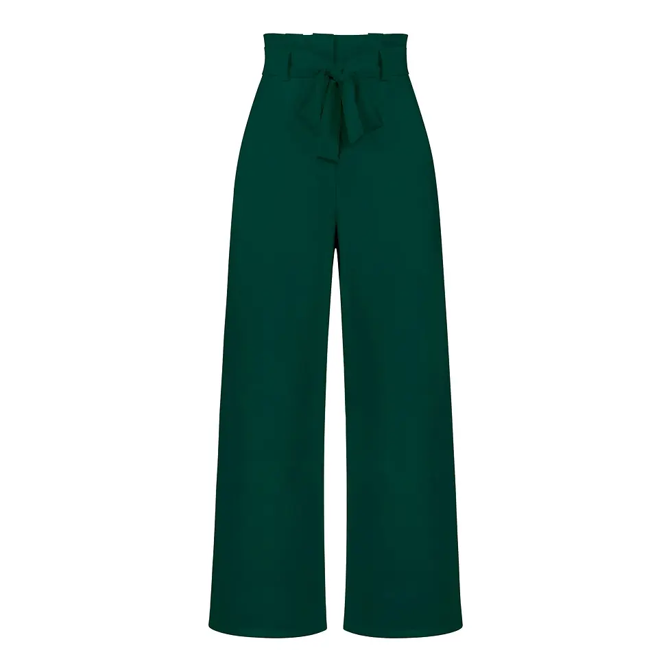 Thumbnail: Wide-Leg Trousers With Belt Temperament Commuter Office Plus Size