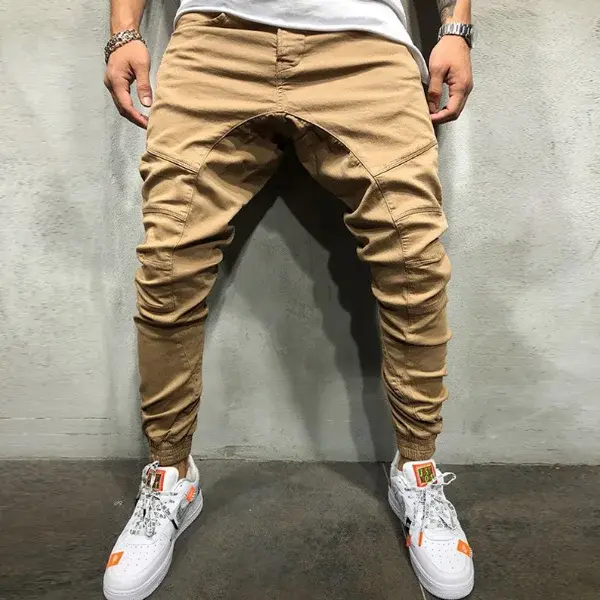 Thumbnail: Mens Joggers Solid Pants Sweatpants Large Size