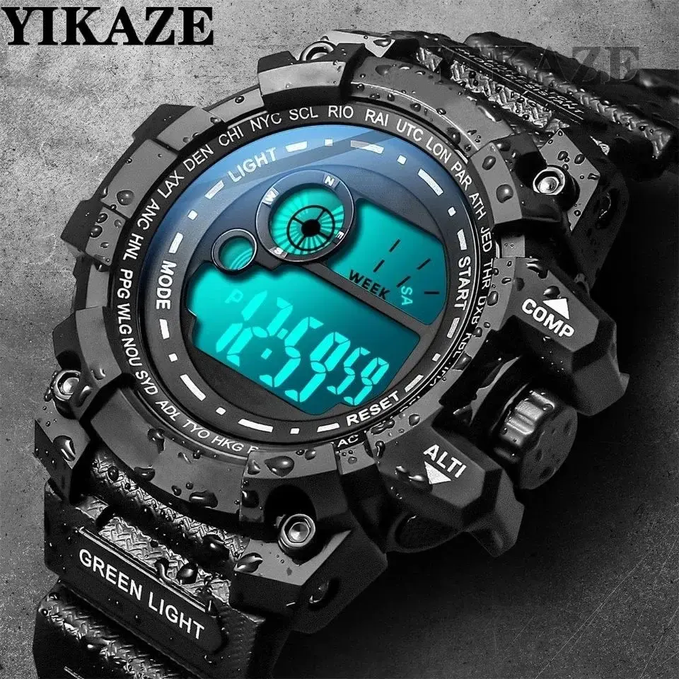 Men's LED Digital Watches 50mm Big Size Waterproof