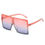 Hình thu nhỏ: Trendy One Piece Vintage Big Square Frame Oversized Women Men Shades  Sunglasses