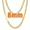 Миниатюра: Real 14K Gold Filled Chain Stainless Steel 3/5/6/8mm  Necklace for Men Women