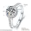 Thumbnail: Brilliant Cut 1ct Moissanite Ring 925 Silver 18K White Gold Plated