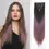 Miniatura: Grey Straight Hair Extensions 20" 125g Heat Resistant Fiber
