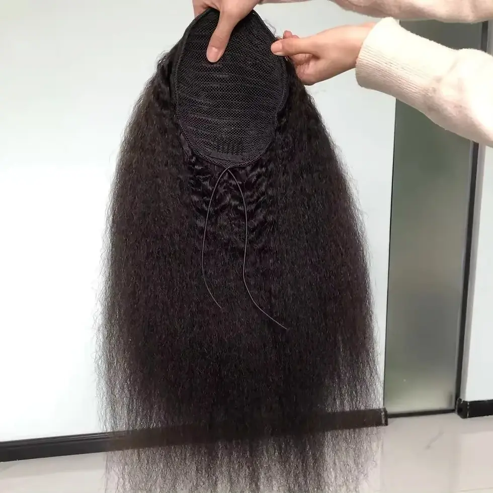 Unprocessed Natural Human Hair  Extension 100g Full Ponytail Wig