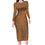 Thumbnail: Print Autumn Casual Women Bodycon Dress