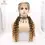 Miniature : Synthetic Lace Front Dutch Twins Braid Wigs With Baby Hair Curly Ends
