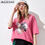 Thumbnail: Printed Cotton T-Shirt for Women