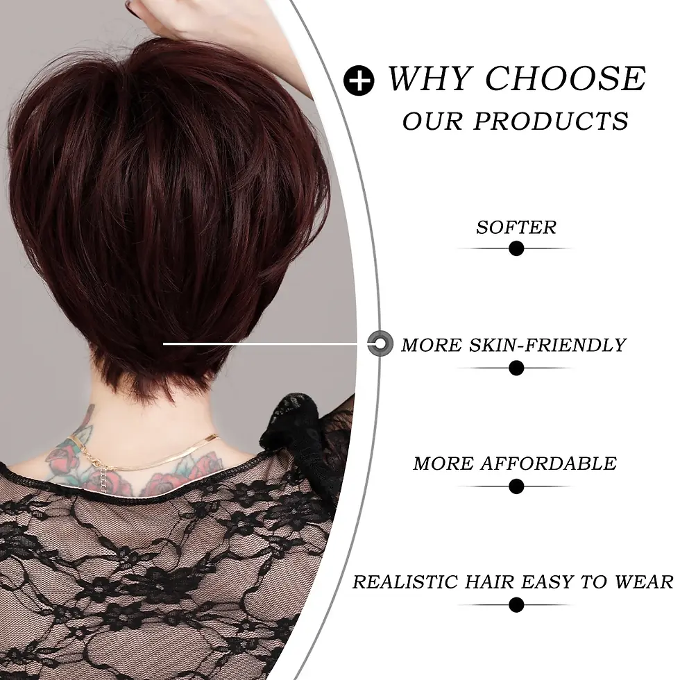 Thumbnail: Short Bob Wig Wine Red Wig for Women