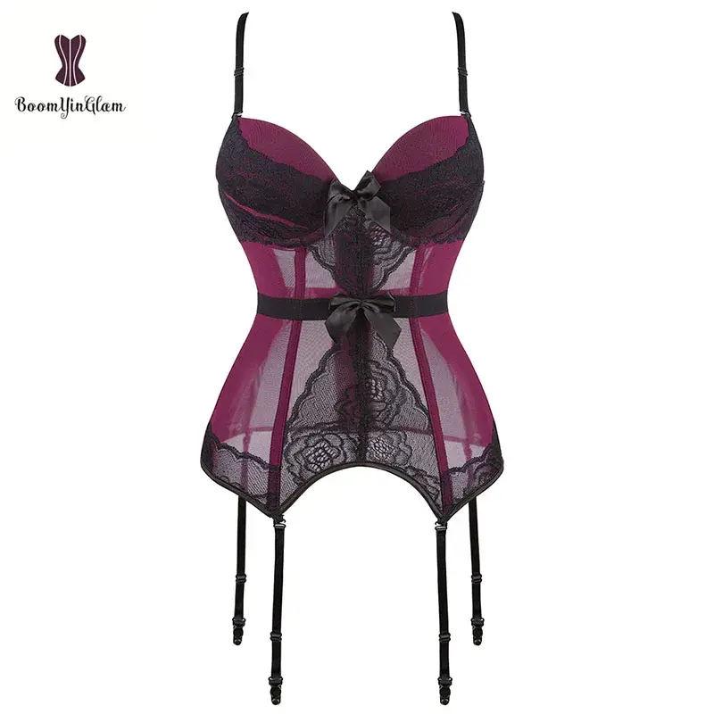 Thumbnail: Plus Size S XXXXXXL Sexy Sleepsuit Nightwear Bustier Corset