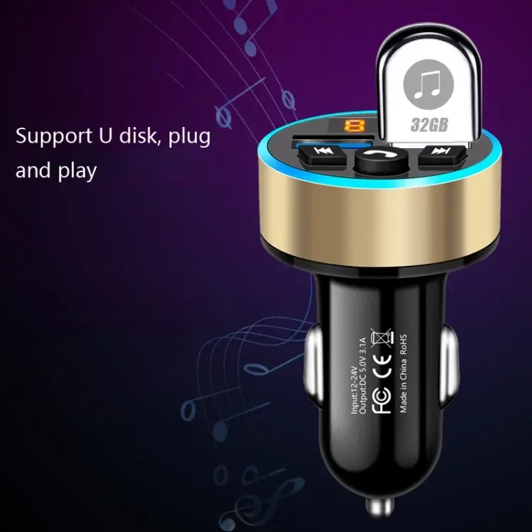 Thumbnail: Car Electronics  MP3 Wireless Player 3.1A Charger Car FM Transmitter