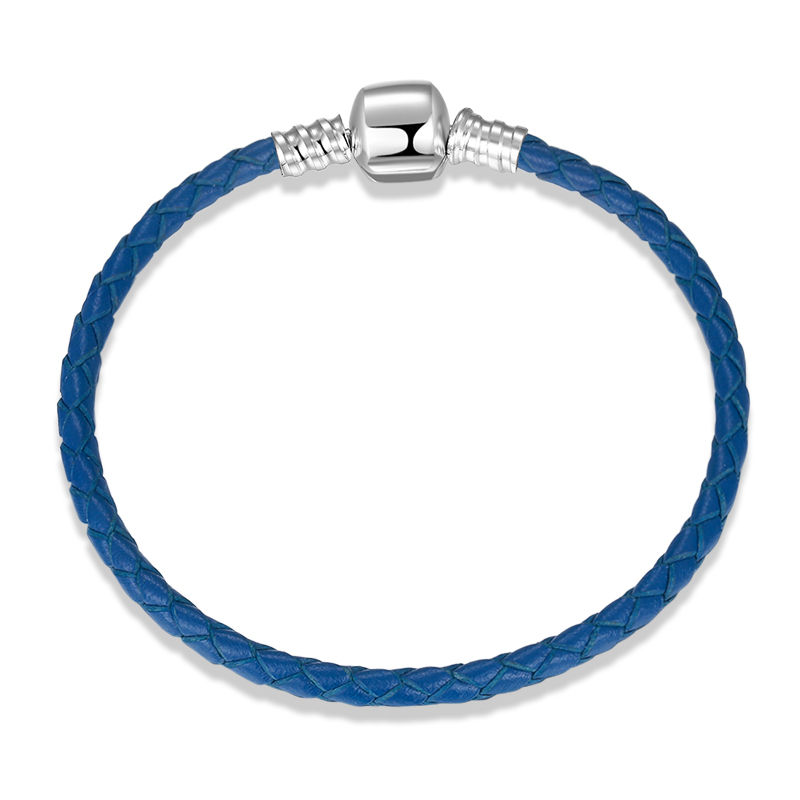 Thumbnail: Sterling Silver Genuine  Women Leather Bracelet