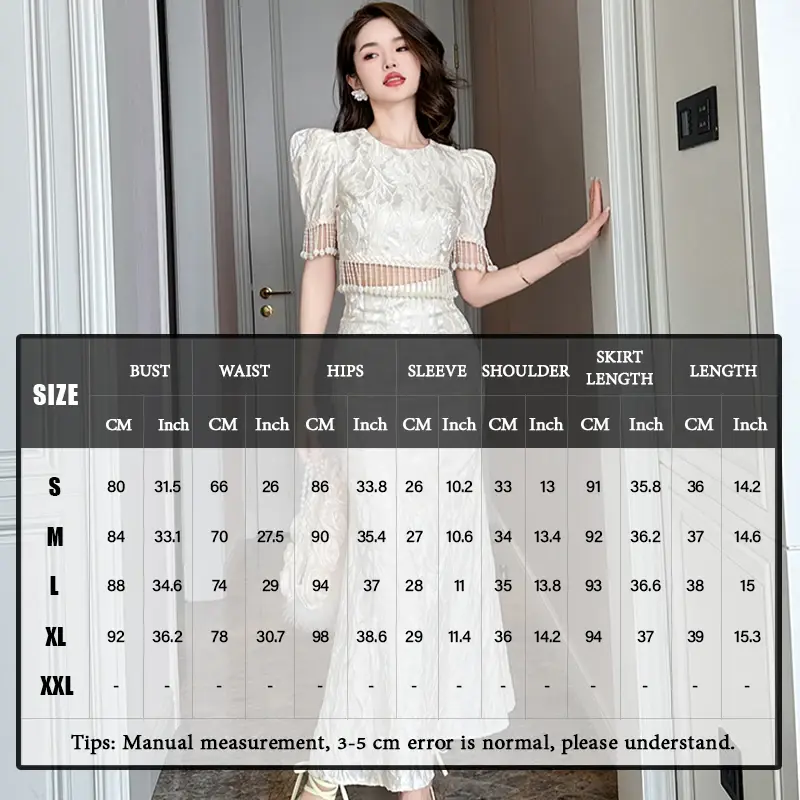 Thumbnail: Top End Satin Short Crop Top Fishtail Long Skirt Two Pcs Tropical Set