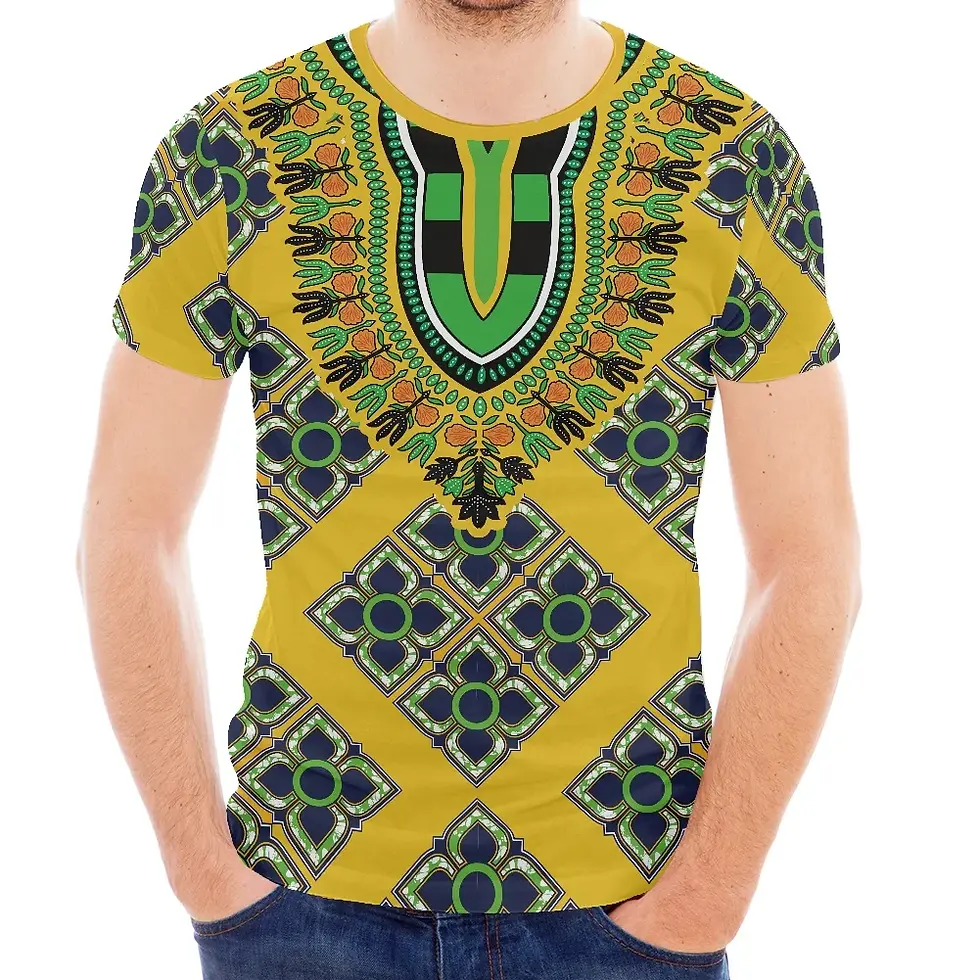 Thumbnail: Mens Polyester Tshirts African Dashiki African style