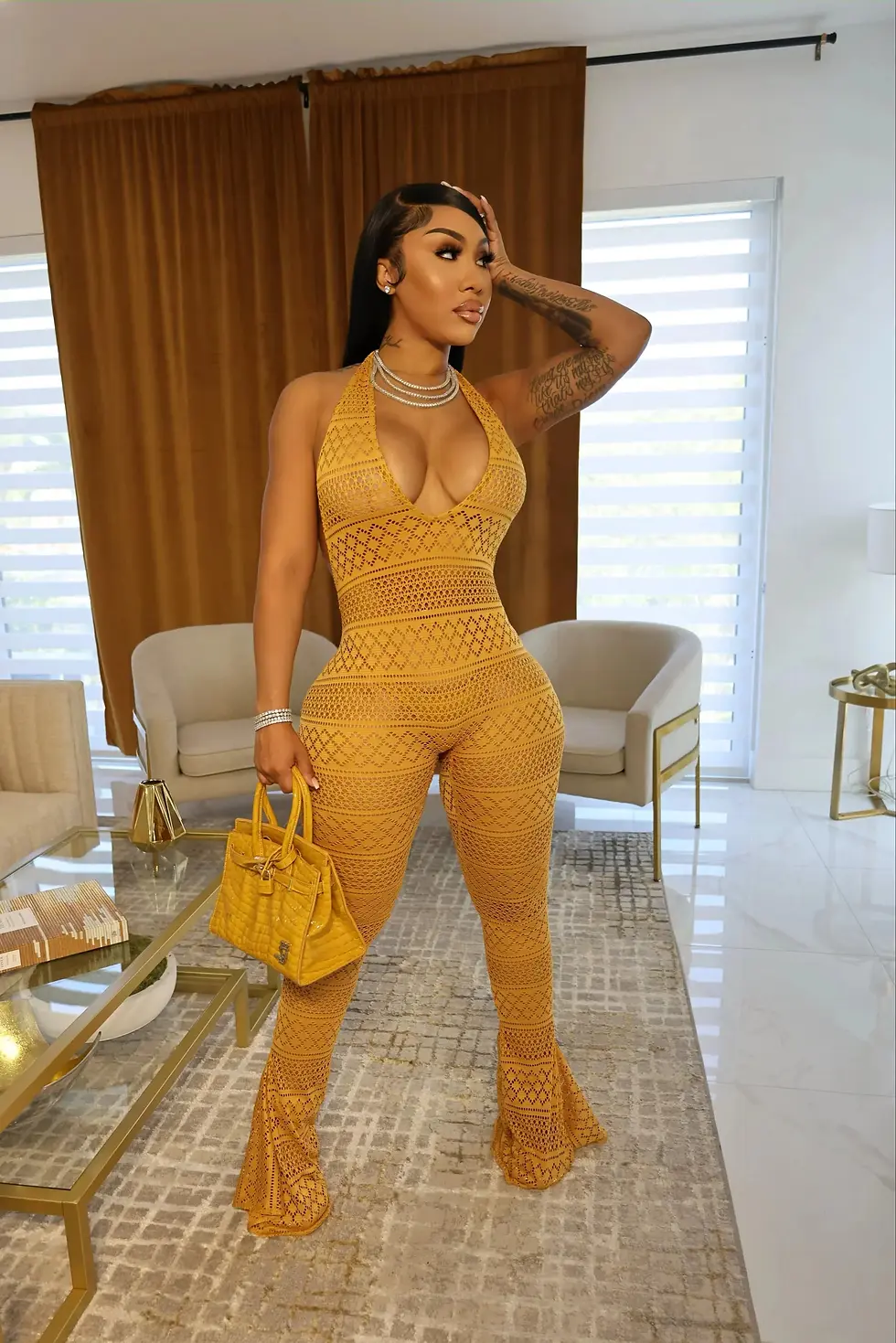 Thumbnail: Sleeveless One Piece Jumpsuit