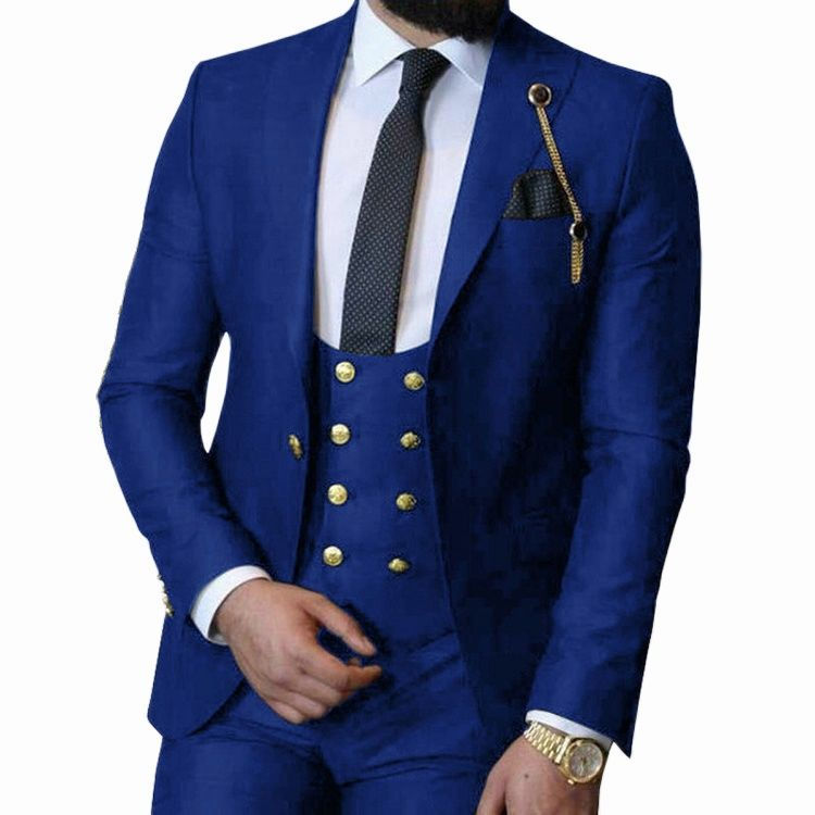 Thumbnail: Italian Business 3 Pieces Classic Men Suit
