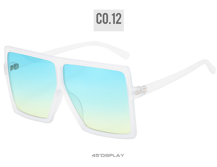 Thumbnail: Trendy One Piece Vintage Big Square Frame Oversized Women Men Shades  Sunglasses