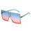 थंबनेल: Trendy One Piece Vintage Big Square Frame Oversized Women Men Shades  Sunglasses