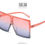 Thumbnail: Trendy One Piece Vintage Big Square Frame Oversized Women Men Shades  Sunglasses