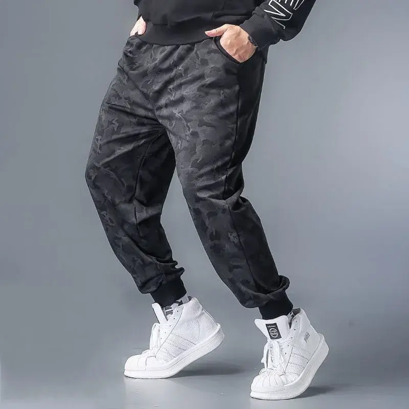Thumbnail: 10XL Oversized Black Casual Pants for Men