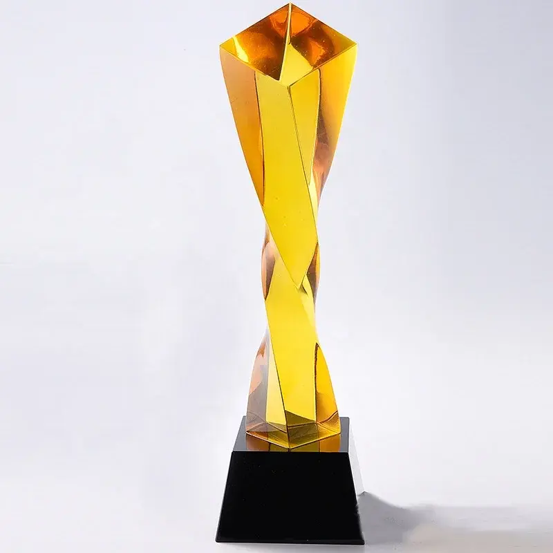 Thumbnail: Sports Toys Trophy Medal Bookmark Column Red Glass Crystal Award Trophy