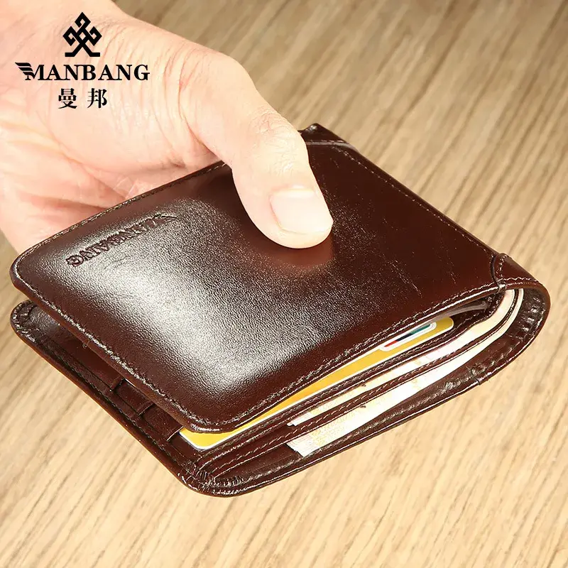 Genuine Cowhide Leather Men's Wallet
