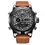 थंबनेल: Chronograph Business Watch for Men Leather Bandronic Clock