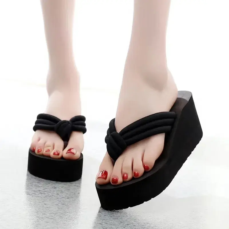 Thumbnail: Women's High-Heeled Platform Slippers