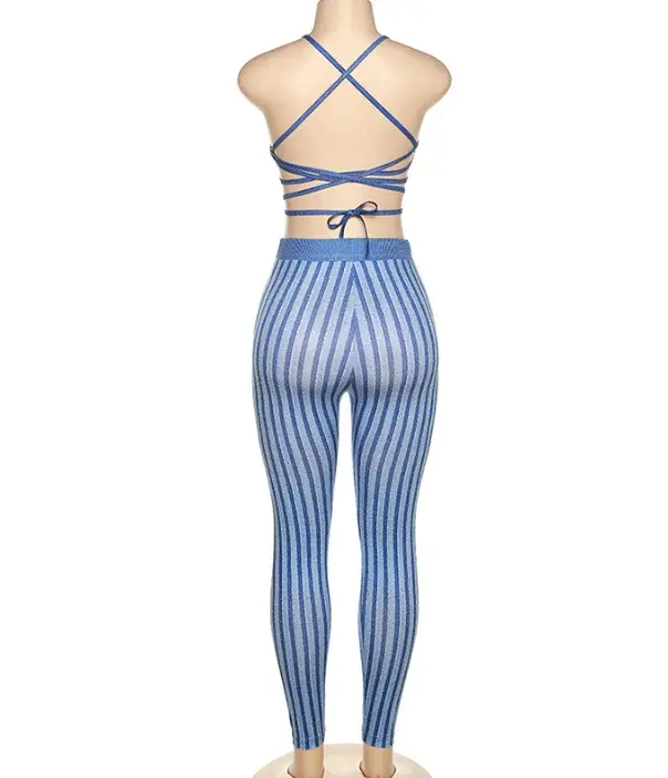 Thumbnail: Women Suits Street Wear Crop Bra Top With  Legging Pants 2 Piece Set