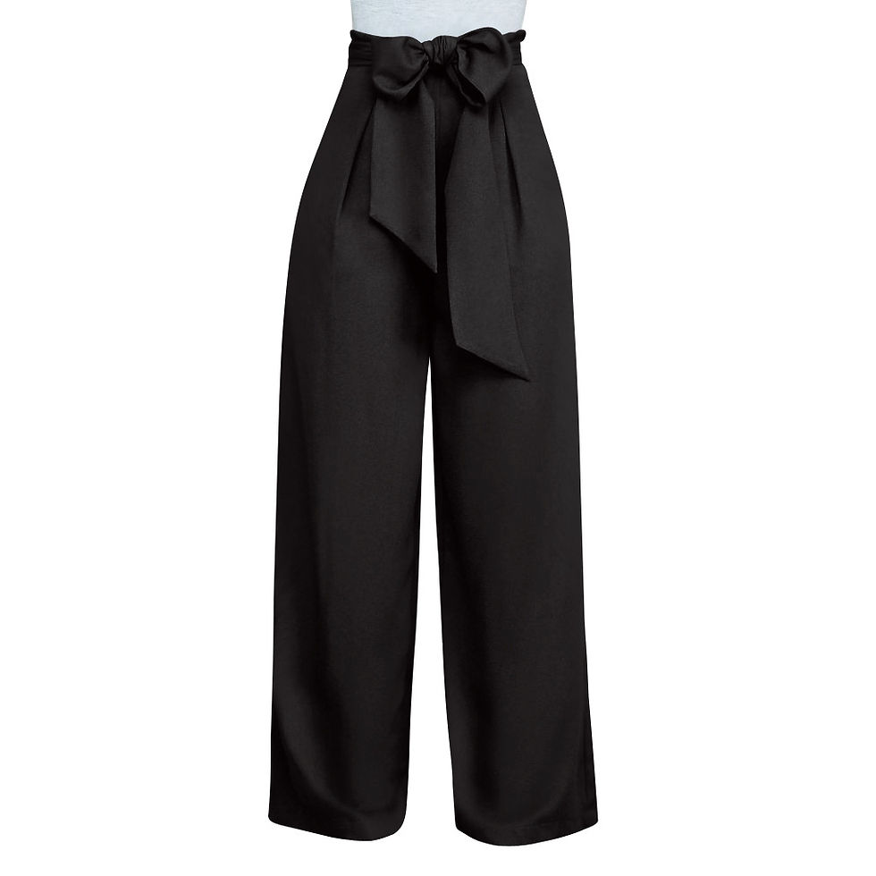 Thumbnail: Women's Trousers High Waist Casual Wide Leg Pants