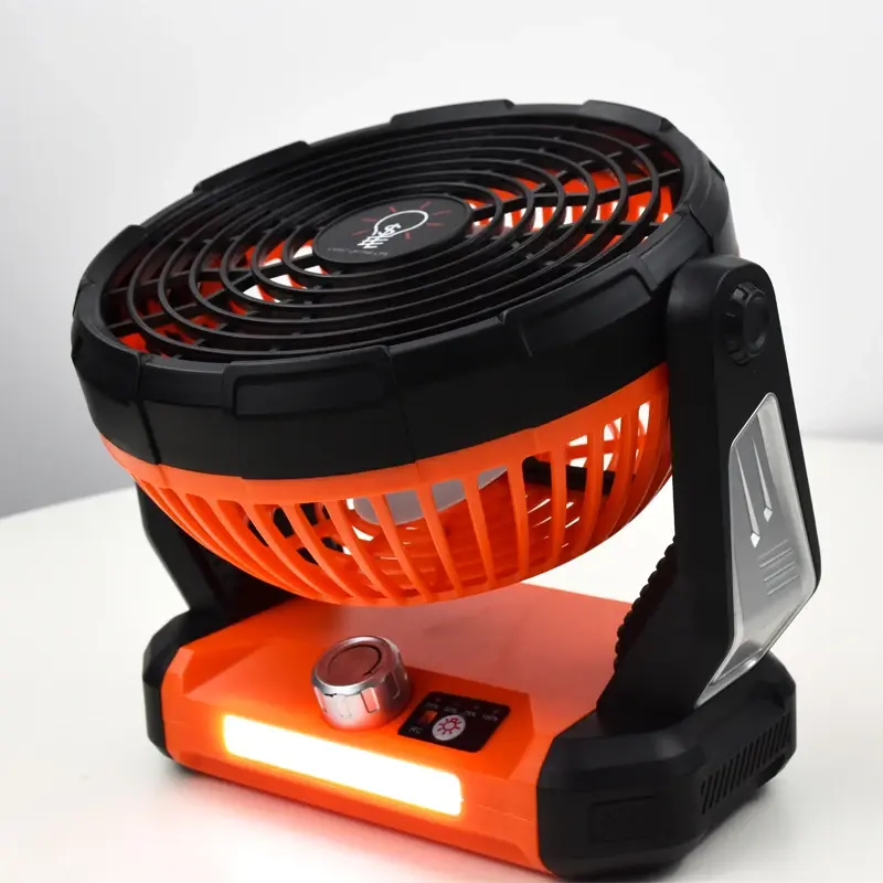 الصورة المصغرة: Rechargeable Rotation Quiet Solar Fan With Battery