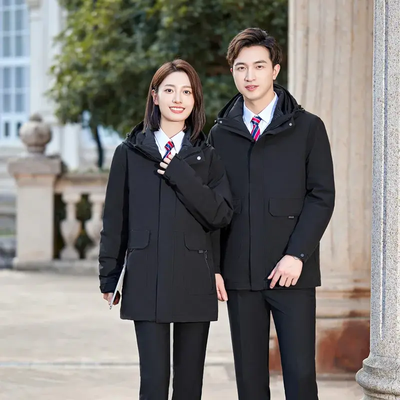 Thumbnail: Overcome Men and Women  Overcoat Woolen Long Winter Parka