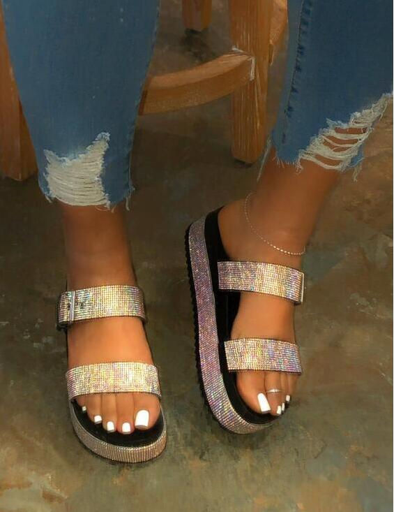 Thumbnail: Flat Summer Beach Sandals for Ladies