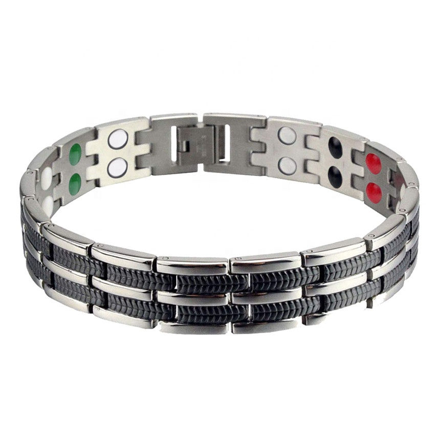 Thumbnail: Titanium & Stainless Steel Germanium Energy Bracelets