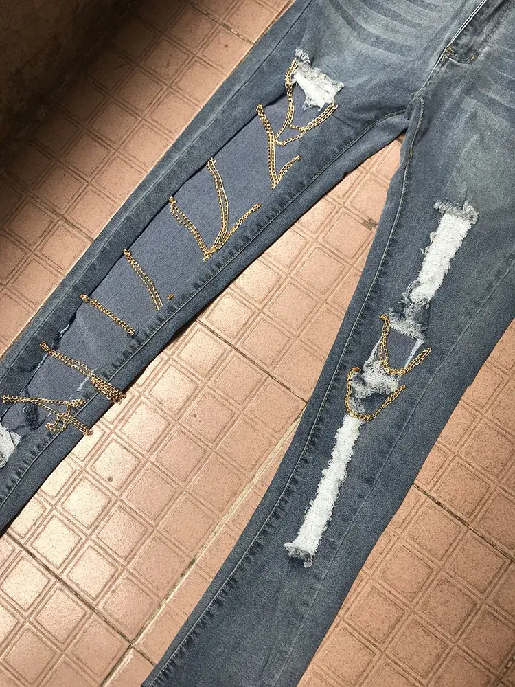 Thumbnail: Denim Pants Stretch Jeans