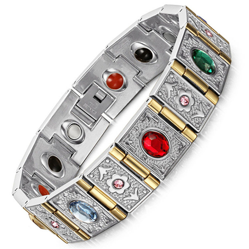 Thumbnail: Titanium & Stainless Steel Germanium Energy Bracelets