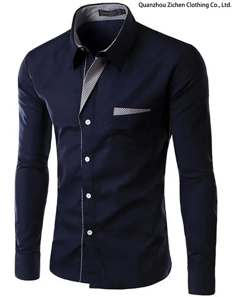 Thumbnail: Long Sleeve Shirt for Men Slim Fit Design Size M-4xl