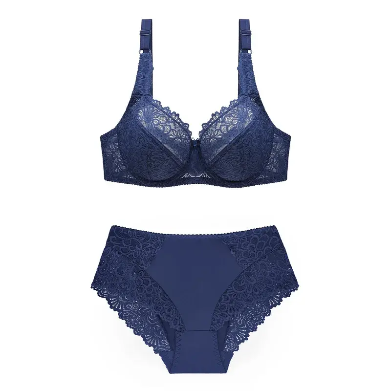 Thumbnail: Full Bust Lace Bra & Brief Set | Plus Size Lingerie