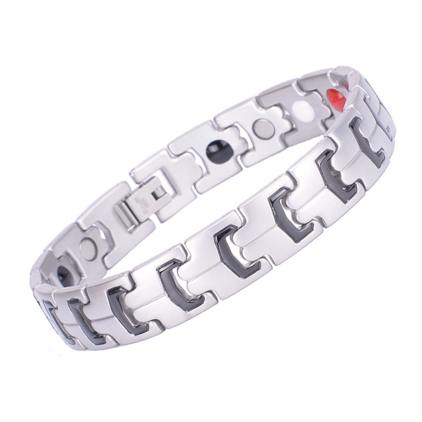 Thumbnail: Titanium & Stainless Steel Germanium Energy Bracelets