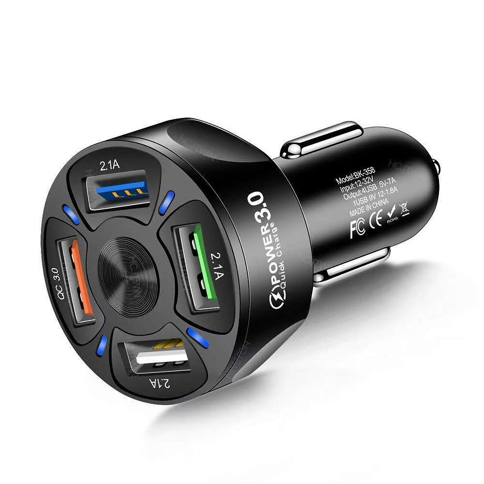 Thumbnail: Fast 4 Port USB Car Charger