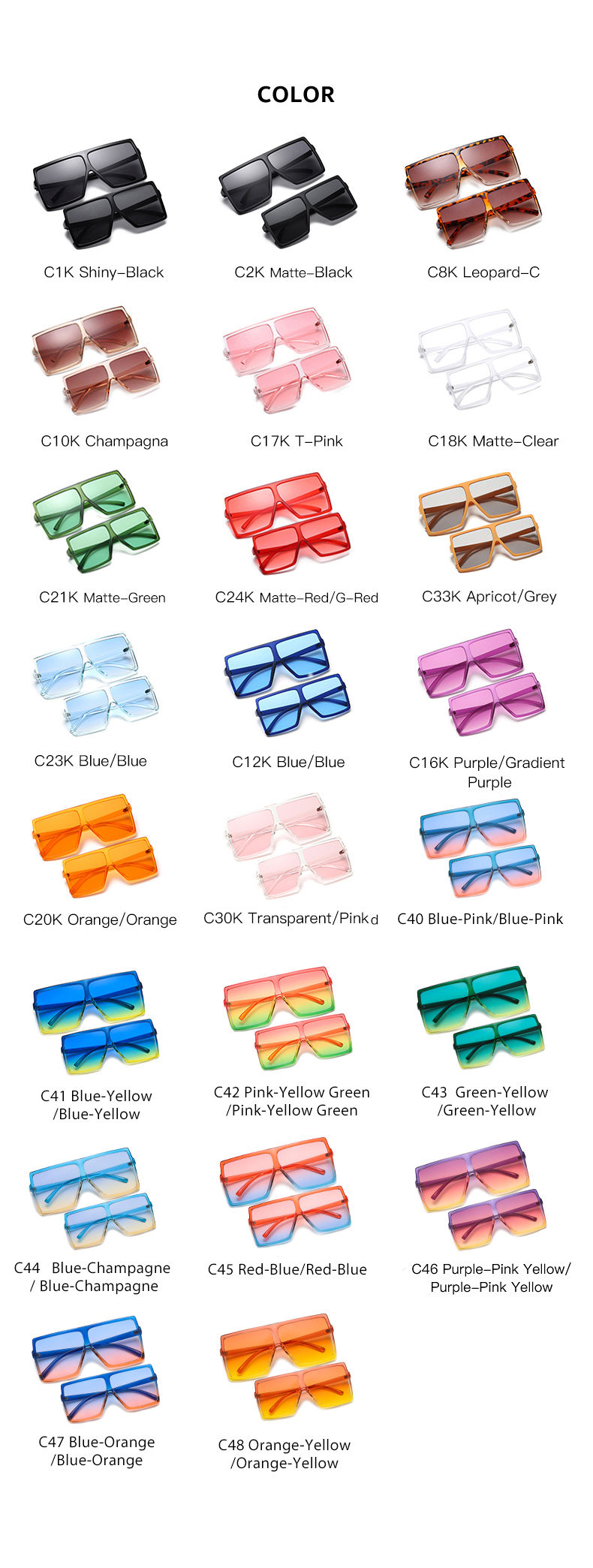 Thumbnail: 1 Set 2 Pcs Sunglasses 2021