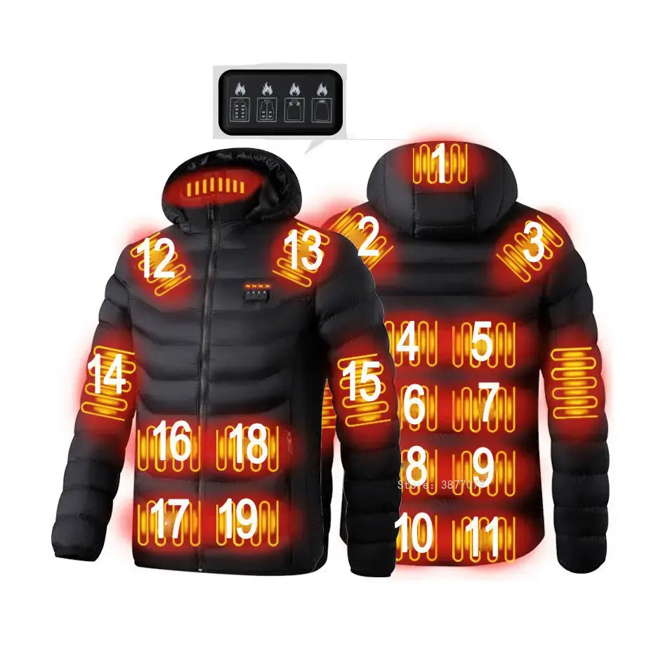 Thumbnail: Winter Puffer Electrical Thermal Heated Jacket for Men