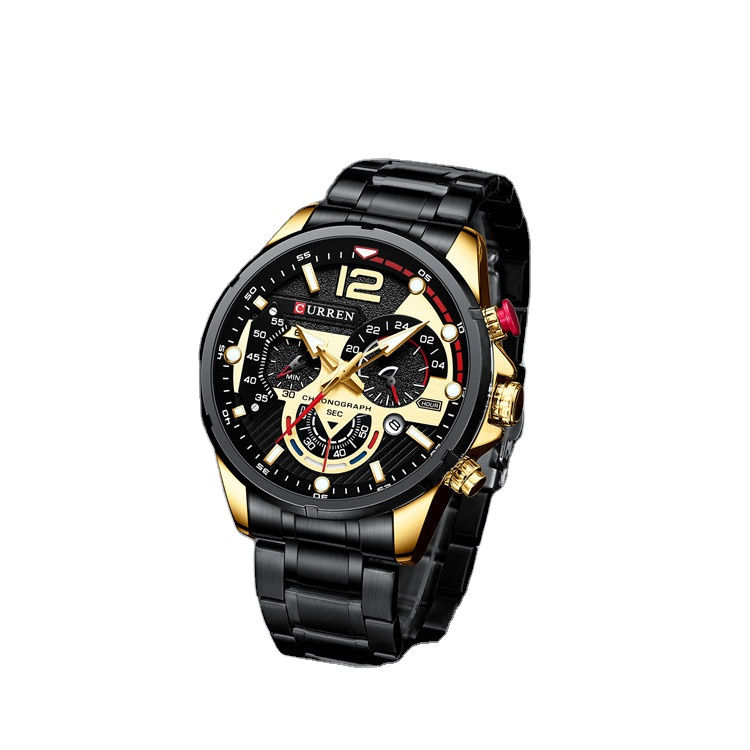 Thumbnail: Mens Luxury Watch Style Stainless Steel 30M Waterproof