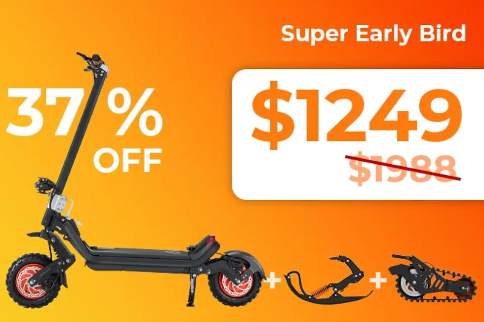 Thumbnail: World's First 3-In-1 Electric Scooter Waterproof 20ah Lithium Removable Battery