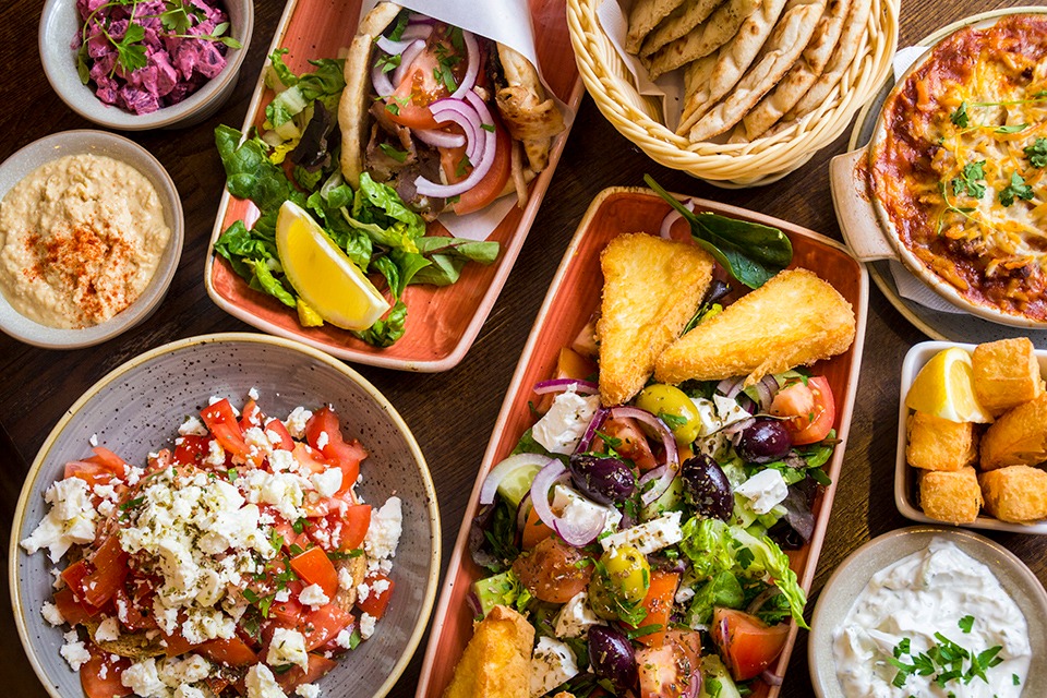 Arranged Food and Objects