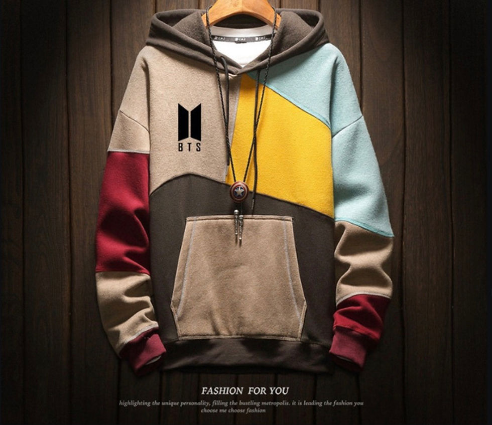 Thumbnail: Printed BTS Personality Hoodies Loose Stitching Tide Men | Women  | Couple 