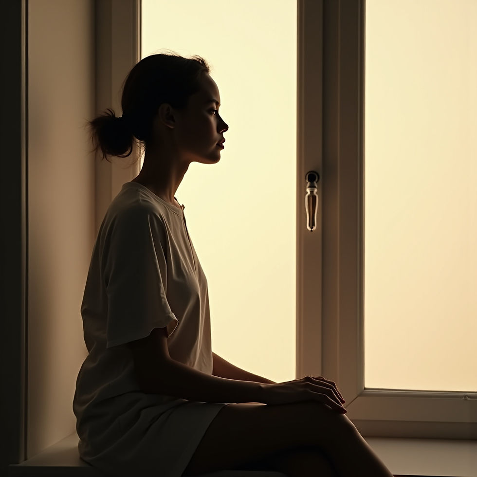 Evening Window Silhouette