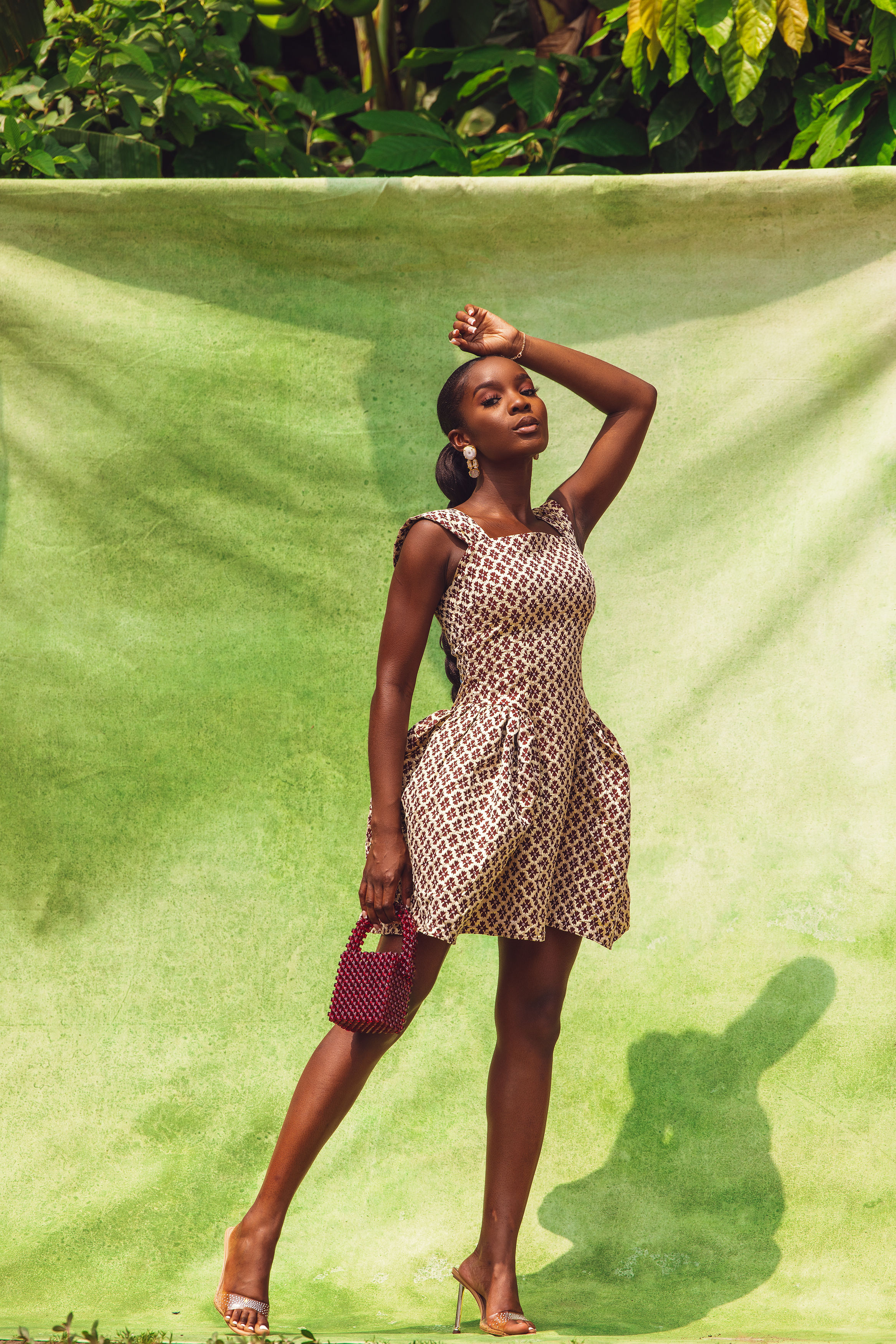 OLIVIA EVE-VINTAGE DAMASK MINI DRESS