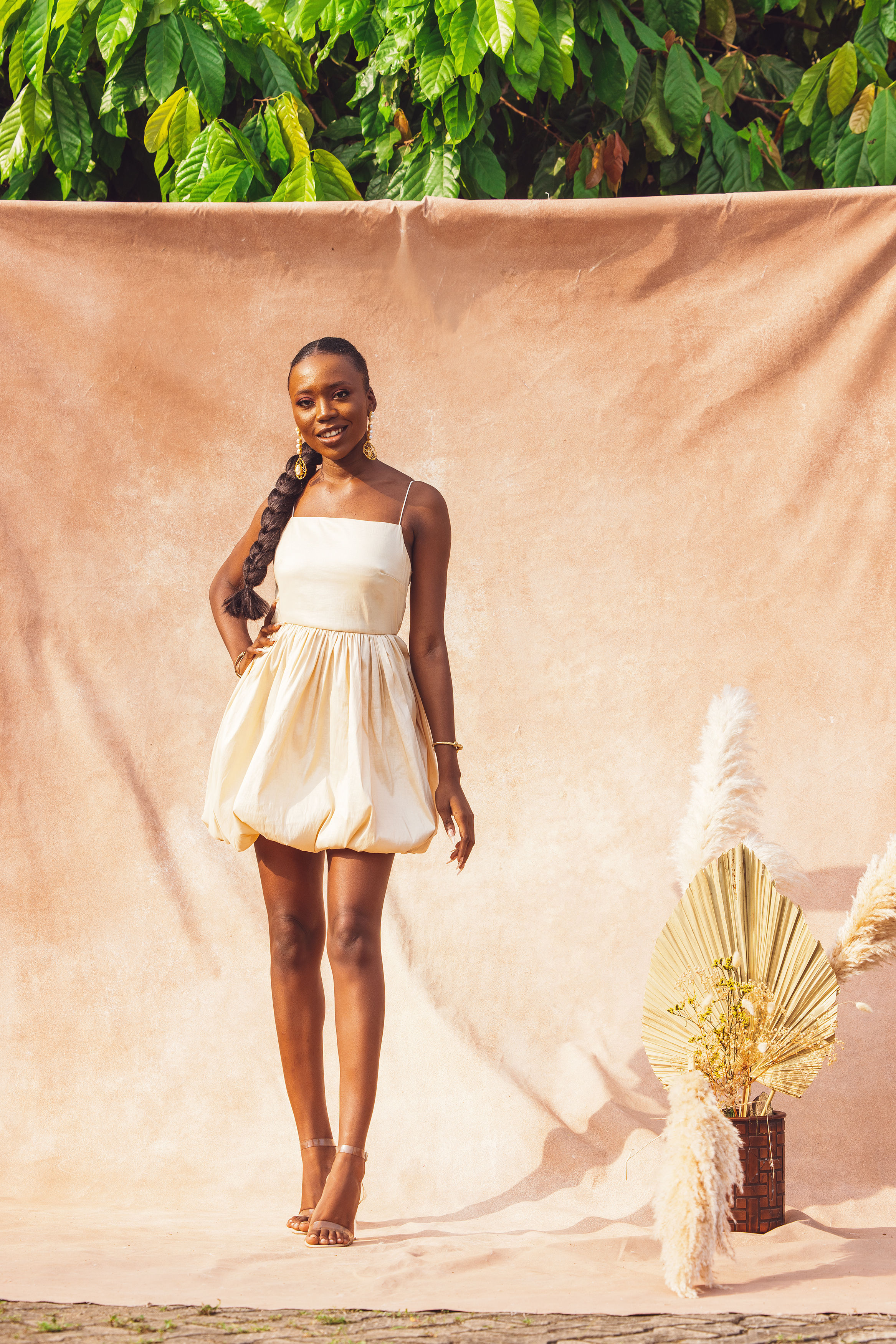 CLAIRE TAFFETA MINI DRESS