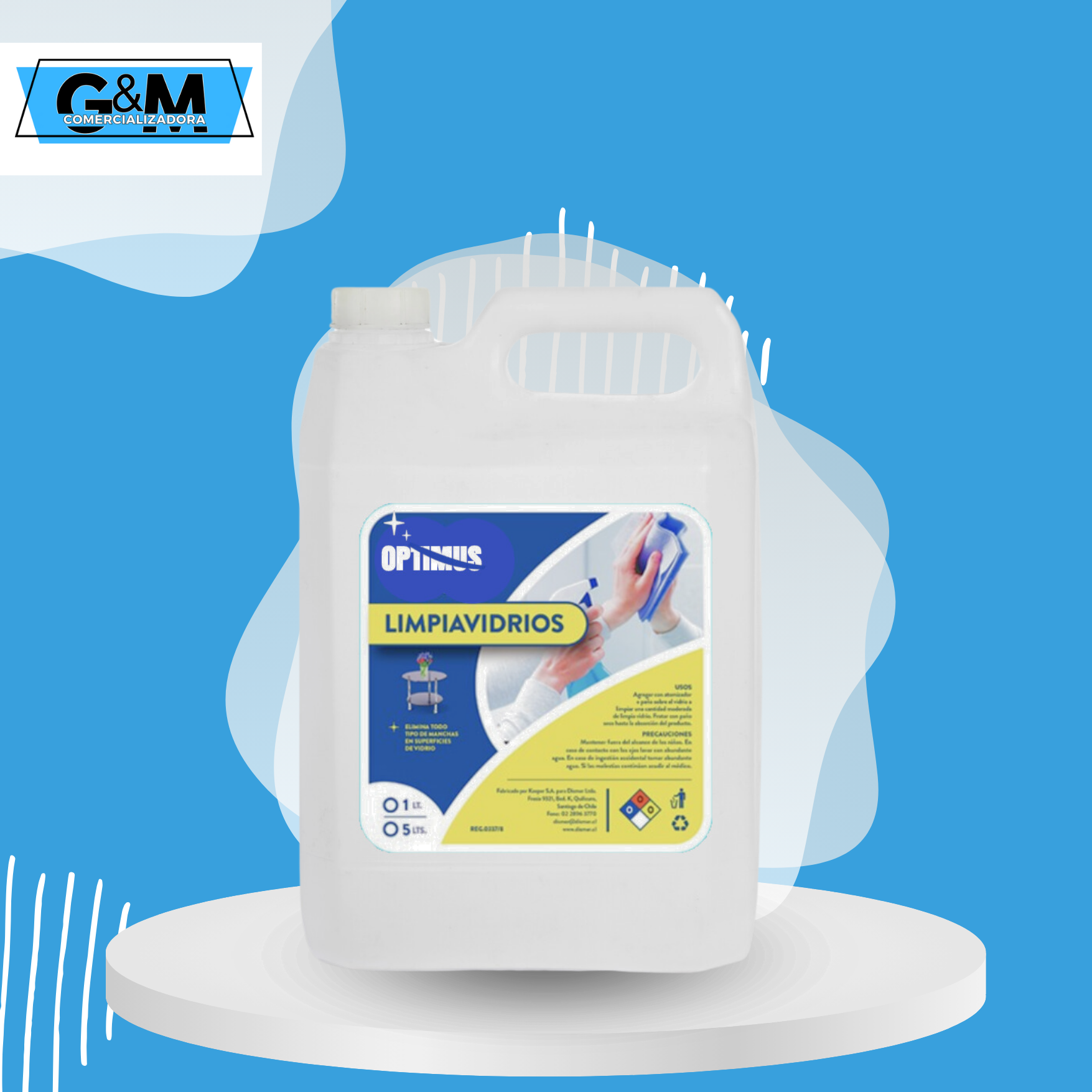 LIMPIA VIDRIOS MARCA OPTIMUS 5 LT